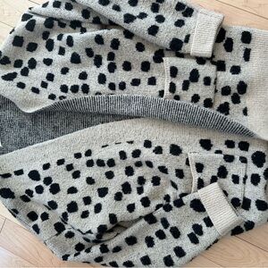 Ilse Jacobsen Spotted Sweater in Black and Tan Animal Print